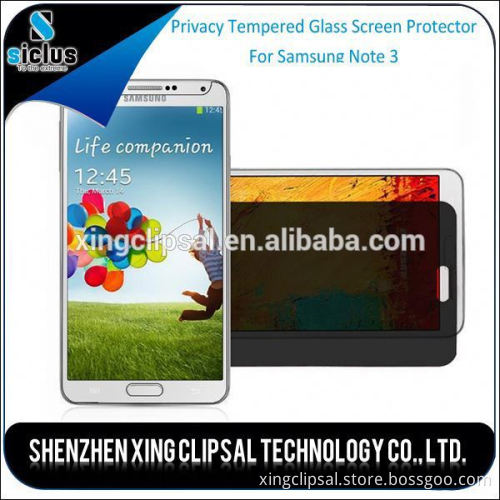 180 degree 0.33mm 2.5D Privacy Anti-Spy Tempered Glass Screen Protector Shield for Samsung note 3